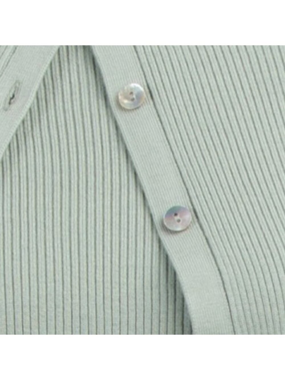 RACHEL ZOE Merino Wool Ribbed Cardigan With Buttons - Picture 3 of 3